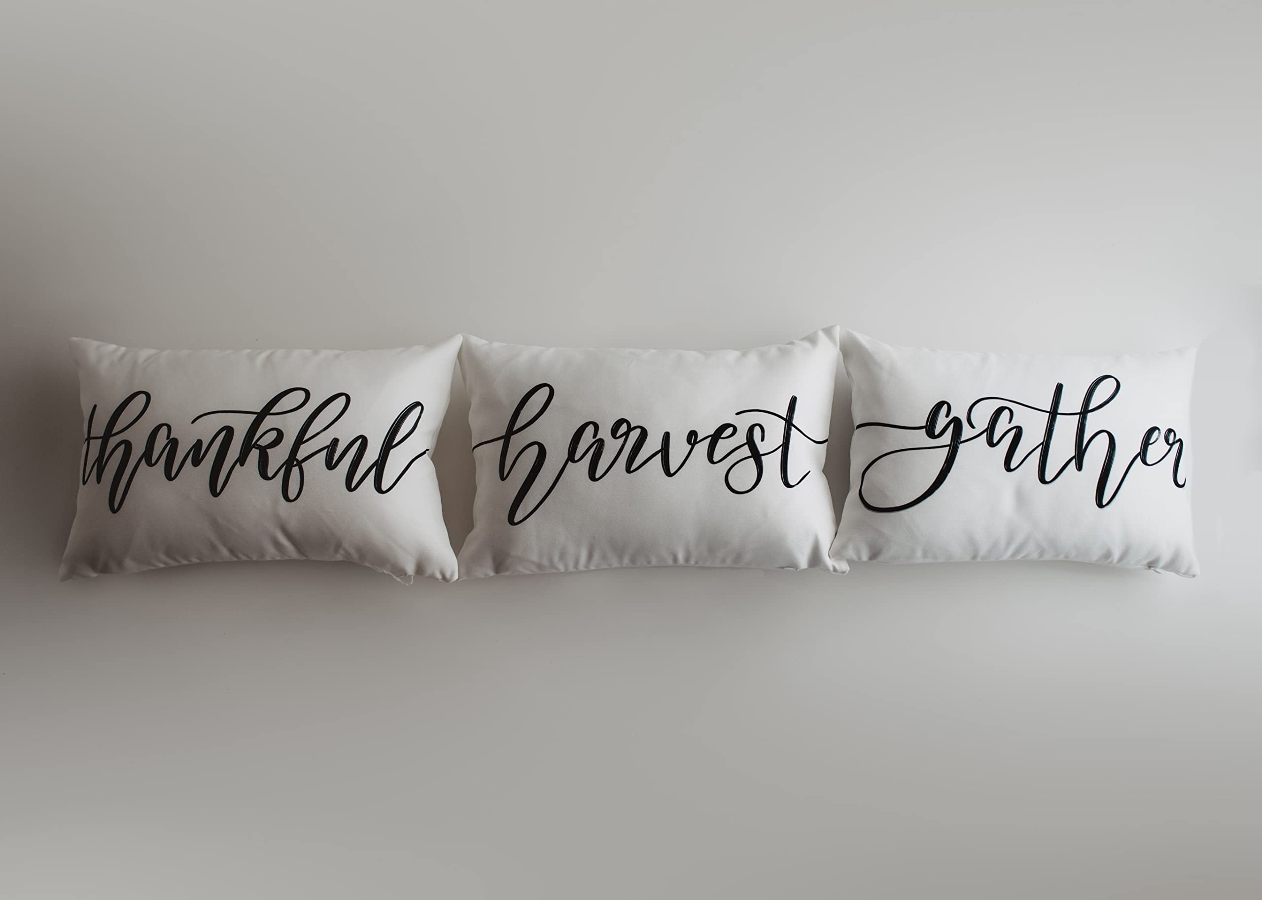 Gather Lumbar Pillow Cover 18x12 Inches - Primitive & Fall Home Decor for Sofa, Bedroom, Living Room - Cozy Decorative Throw Pillow Gift for Women