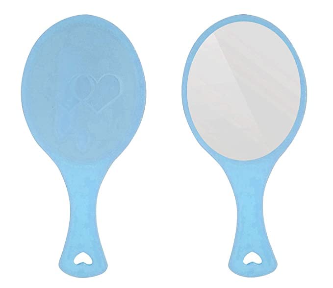 Premium Corpwell Hand Mirror with Comb Set - Perfect Gift for Women & Girls - Travel & Everyday Use - Compact & Stylish Blue Design - Ideal for Home, Travel, & Makeup Touchups