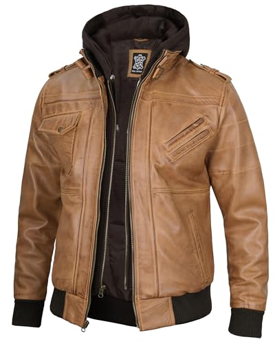 Edinburgh - Camel Men Leather Jacket