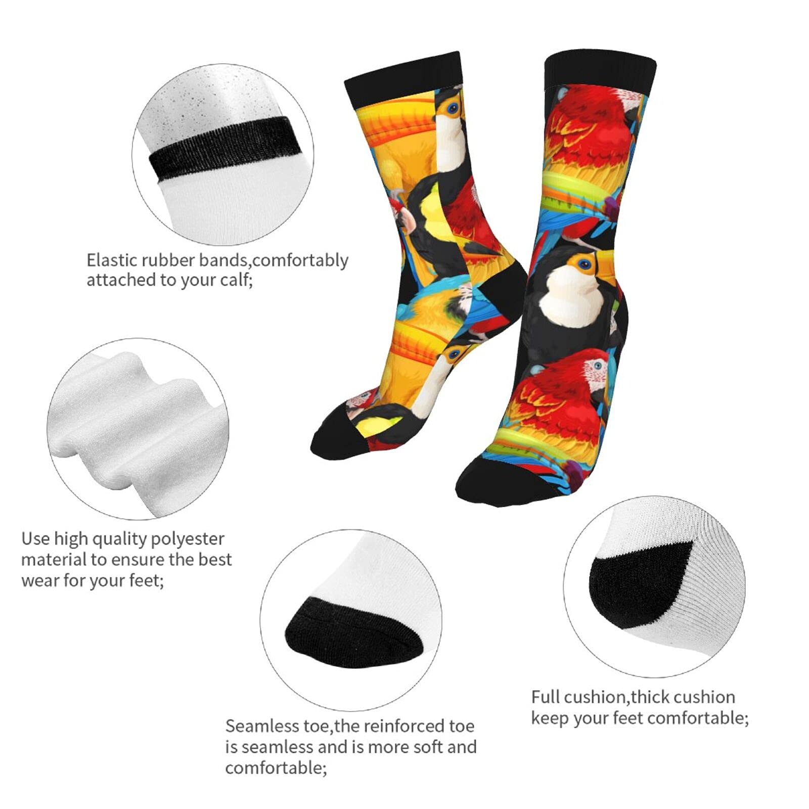 Funny Crazy Novelty Crew Tube Socks for Men & Women - Casual Athletic Sport Dress Socks - Perfect for Costume Parties, Gifts, and Everyday Wear