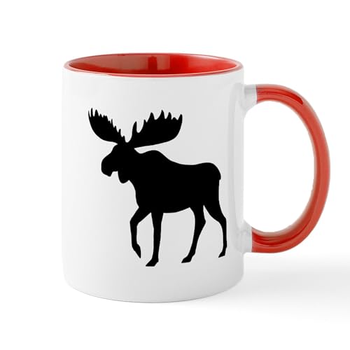 White/Red Inside - Moose Mug