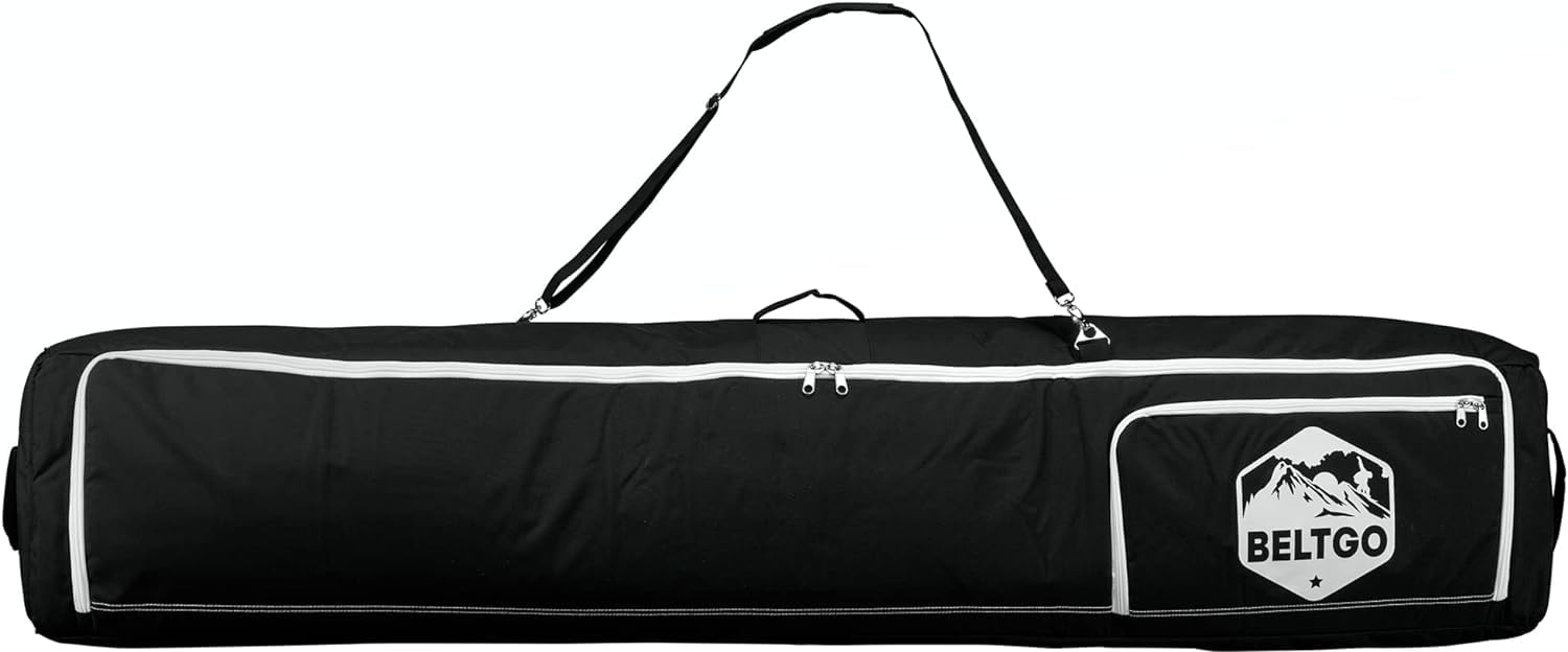 Durable Rolling Ski and Snowboard Travel Bag with Wheels - Fits 2 Pairs of Skis or 1 Snowboard - Perfect for Air Travel and Winter Sports Equipment Storage