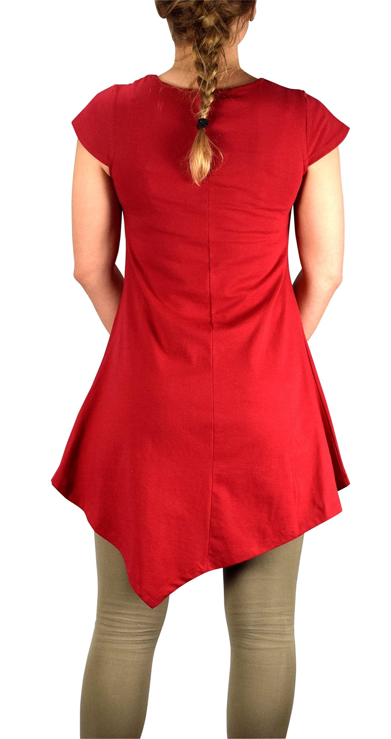 Women's Pure Cotton Summer Tank Top Tunic - Soft Breathable Casual Shirt with Handkerchief Hem for Beach, Vacation & Everyday Wear