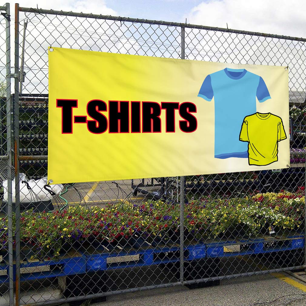 Durable Vinyl Banner - 48x96 Inches, Weatherproof Outdoor Sign with 8 Grommets (Yellow) - Perfect for Retail Advertising, Yard Sales & Industrial Use - Multiple Sizes Available for Toys, Events & Business Promotion