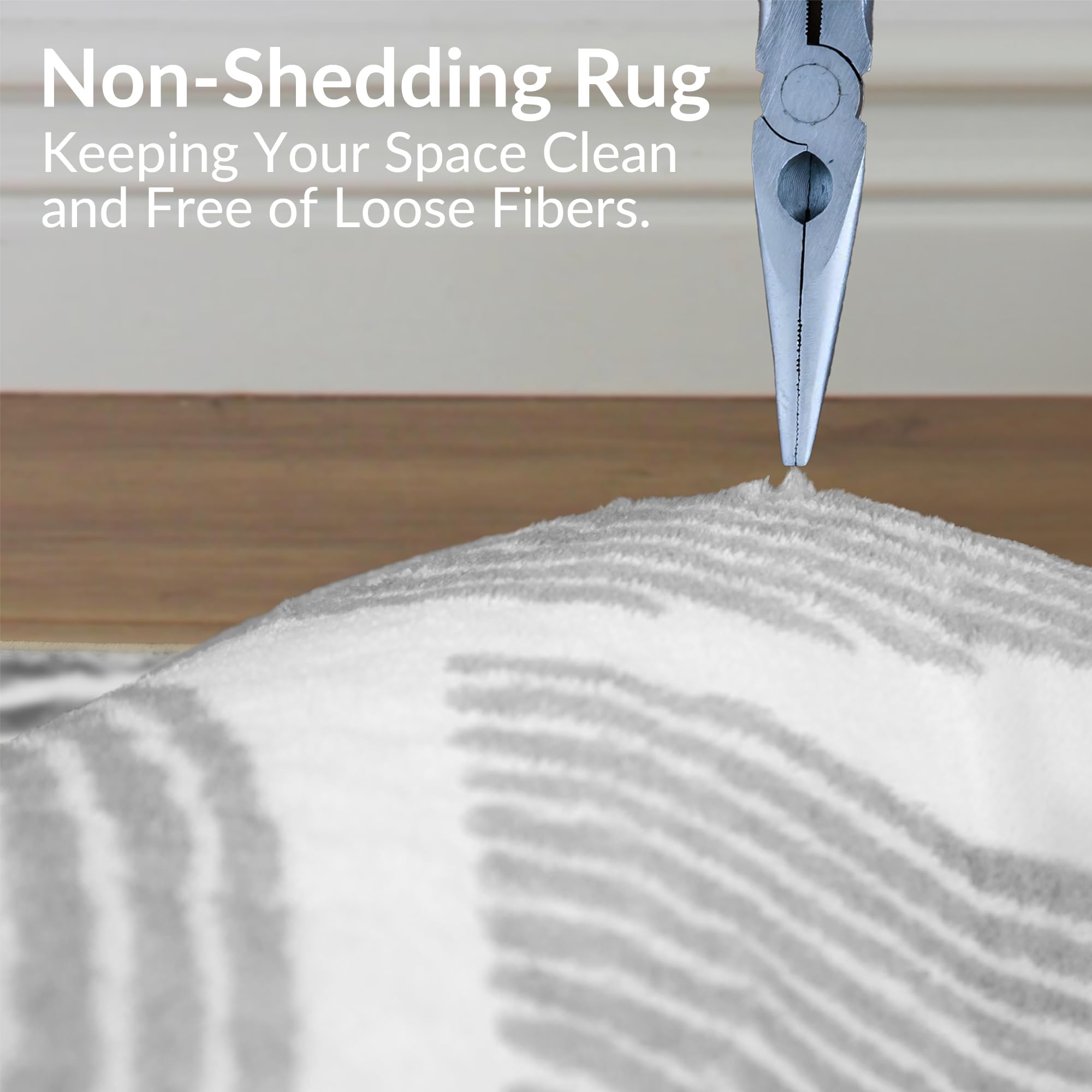 Zen Garden Ultra Soft 5x7 Area Rug - Non-Slip, Stain Resistant, Washable Living Room & Bedroom Rug (Gray) - Perfect for Meditation Spaces, Cozy Home Decor & High Traffic Areas