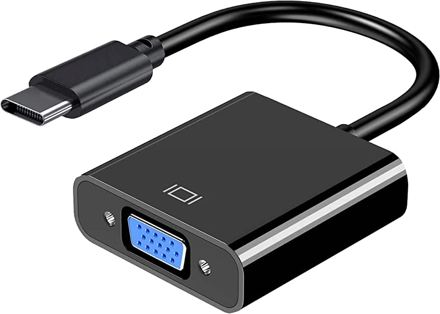 USB C to VGA Adapter 4K 60Hz, Type C Male to VGA Female Converter Cable for MacBook Pro/Air, Dell XPS, HP, Lenovo, Surface - Connect Laptop to Monitor, Projector, TV for Work & Presentations