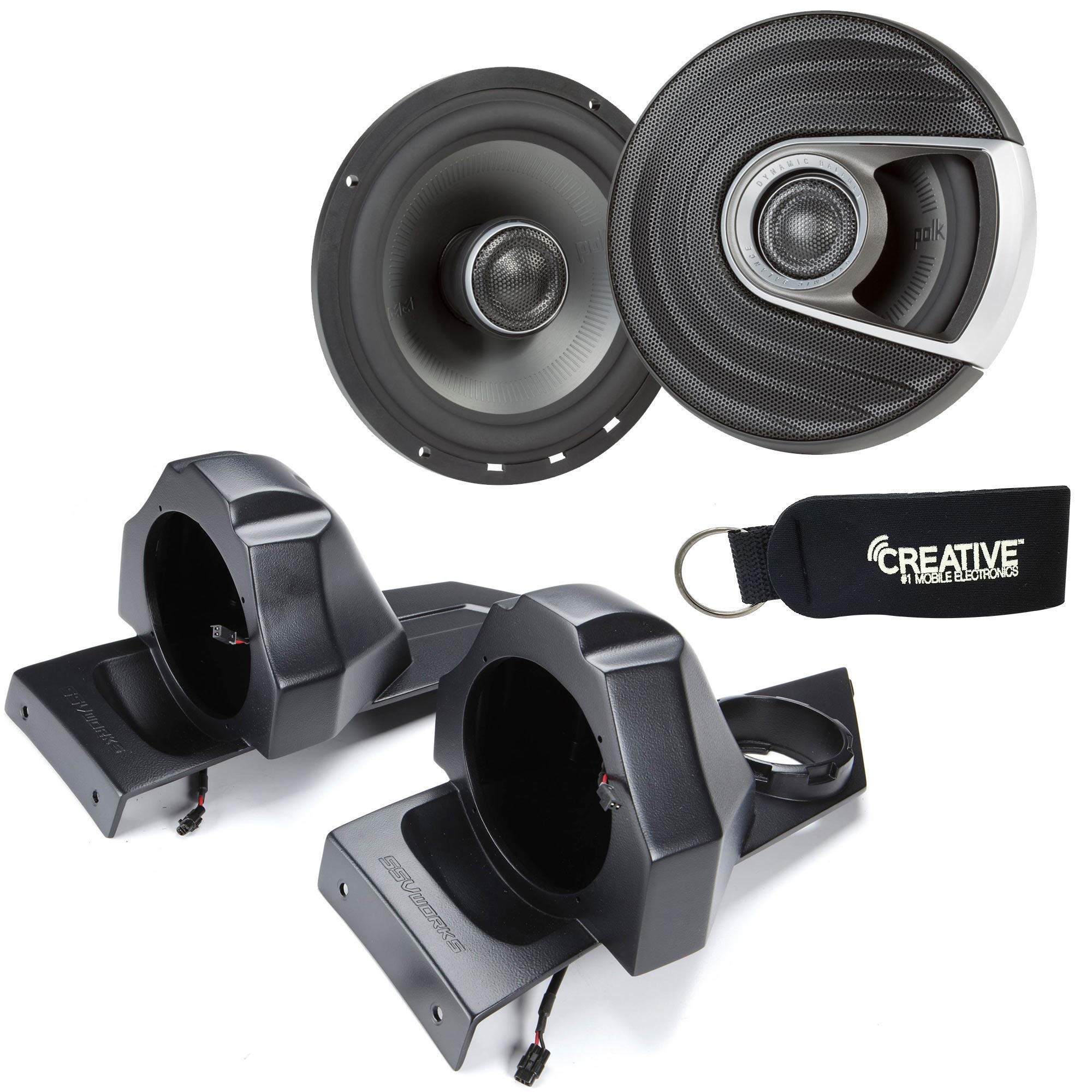 SSV Works SS-B65U Polaris Slingshot Rear Speaker Pods with Polk MM652 6.5