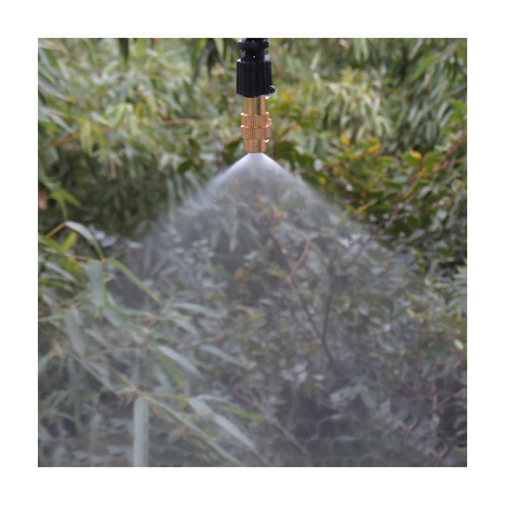 200PCS Adjustable Brass Mist Nozzle for Garden Irrigation - High Pressure Sprinkler Head with Quick Connect for Efficient Watering System | Perfect for Lawn, Greenhouse & Drip Irrigation