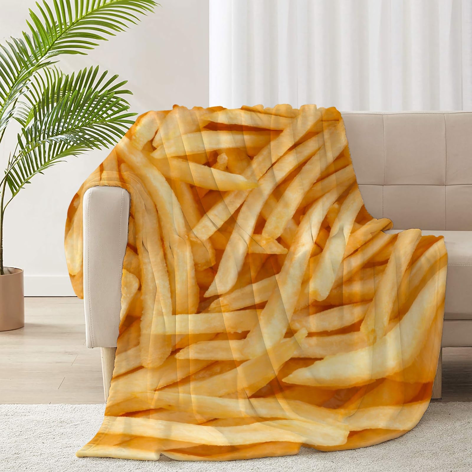 Super Soft & Cozy French Fries Blanket Throw - 40