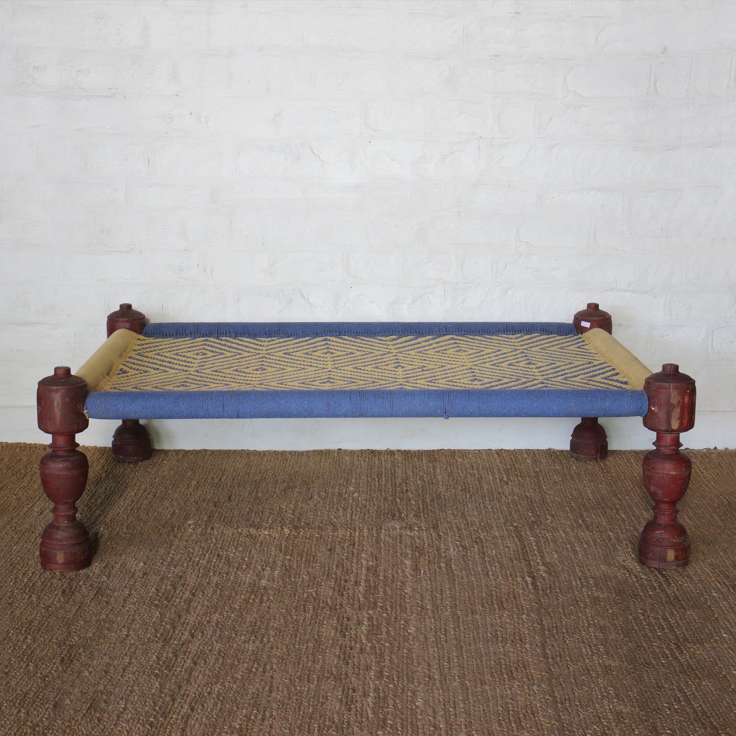 Bindu Teak Charpoy - Handcrafted Wooden Daybed with Storage | Perfect for Patio, Garden, and Indoor Lounging