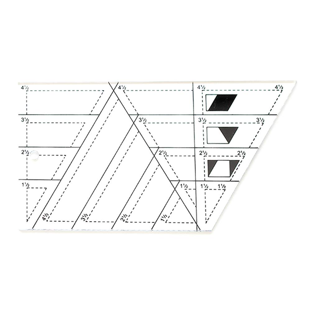 CUTOOP 1Pc Acrylic Sewing Ruler - Transparent Patchwork Quilting Template with Right Angle & Trapezoid Shapes for DIY Craft Projects - Perfect for Quilting, Sewing, and Fabric Measuring