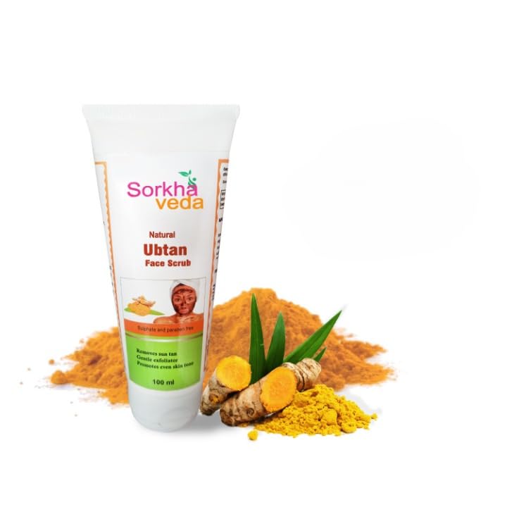 Sorkhaveda Ubtan Face Scrub - Natural Exfoliating Cleanser for Glowing Skin | Perfect for Daily Skincare & Spa Treatments