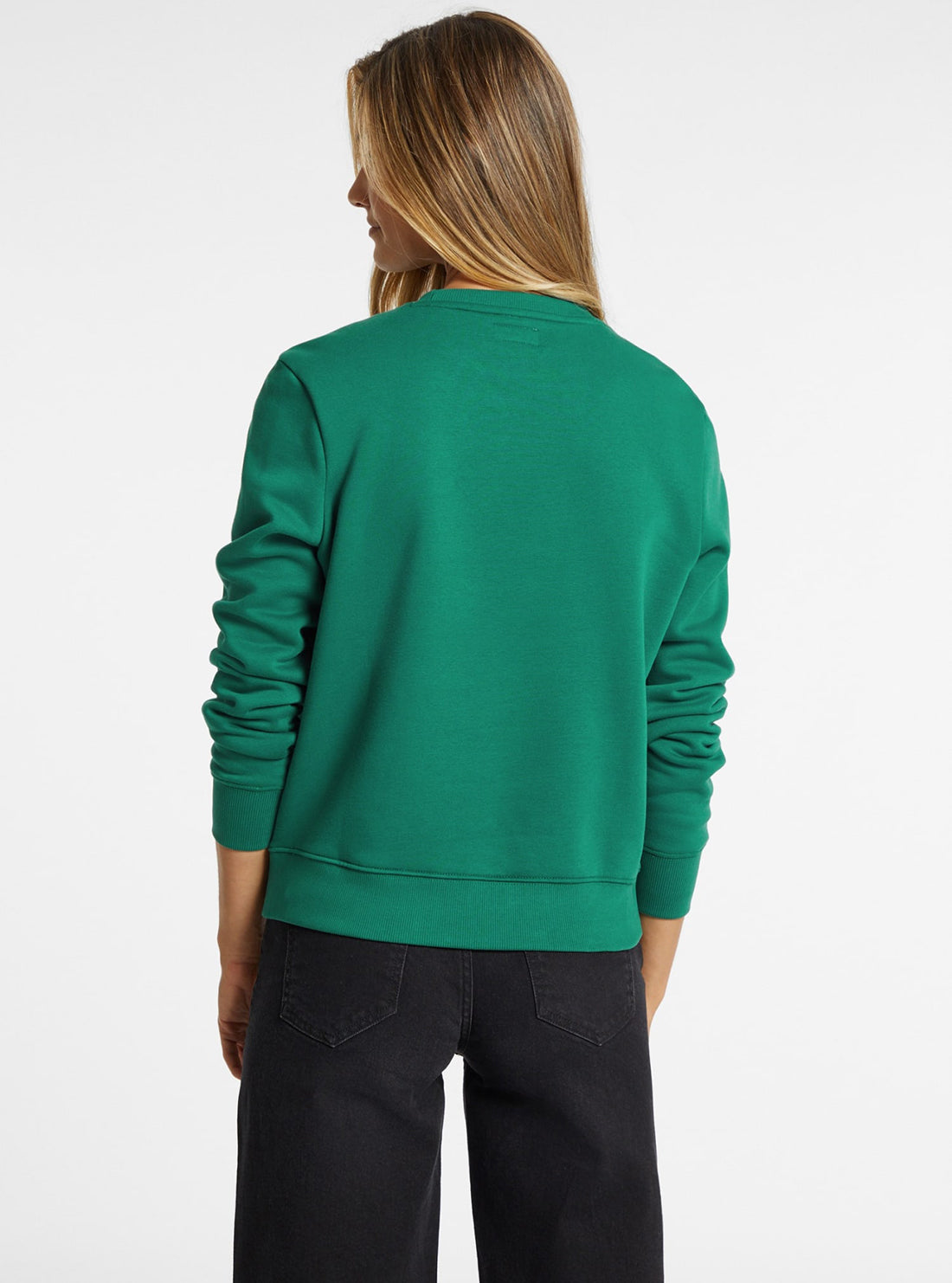 Guess Green Logo Jumper for Women - Stylish Casual Pullover Sweater | Perfect for Fall Outfits, Weekend Wear & Layering Looks