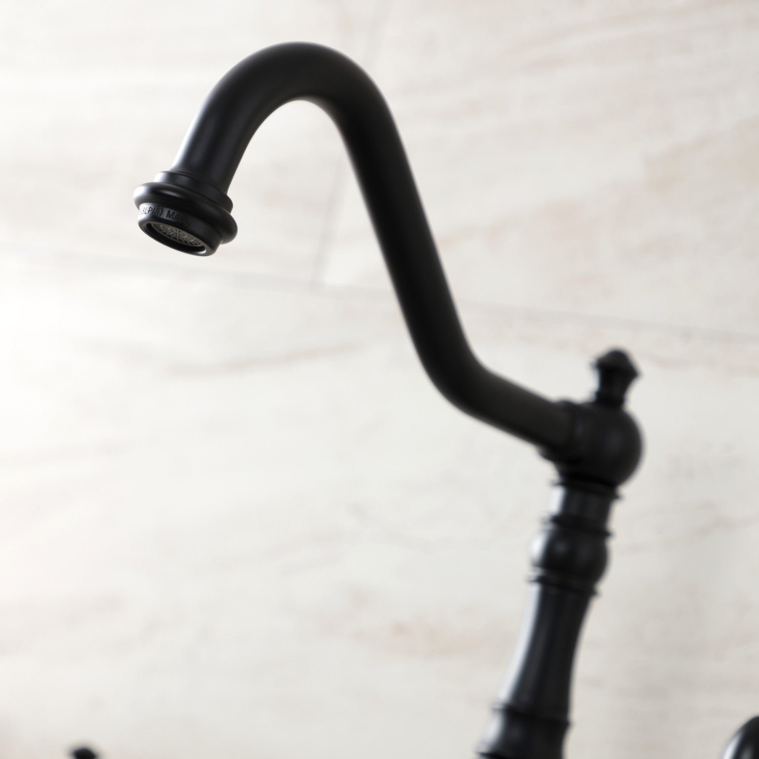 American Classic GSY7700ACLBS Single Handle 2/4 Hole Deck Mount Kitchen Faucet with Brass Side Sprayer in Matte Black - Perfect for Modern Farmhouse & Industrial Style Kitchens