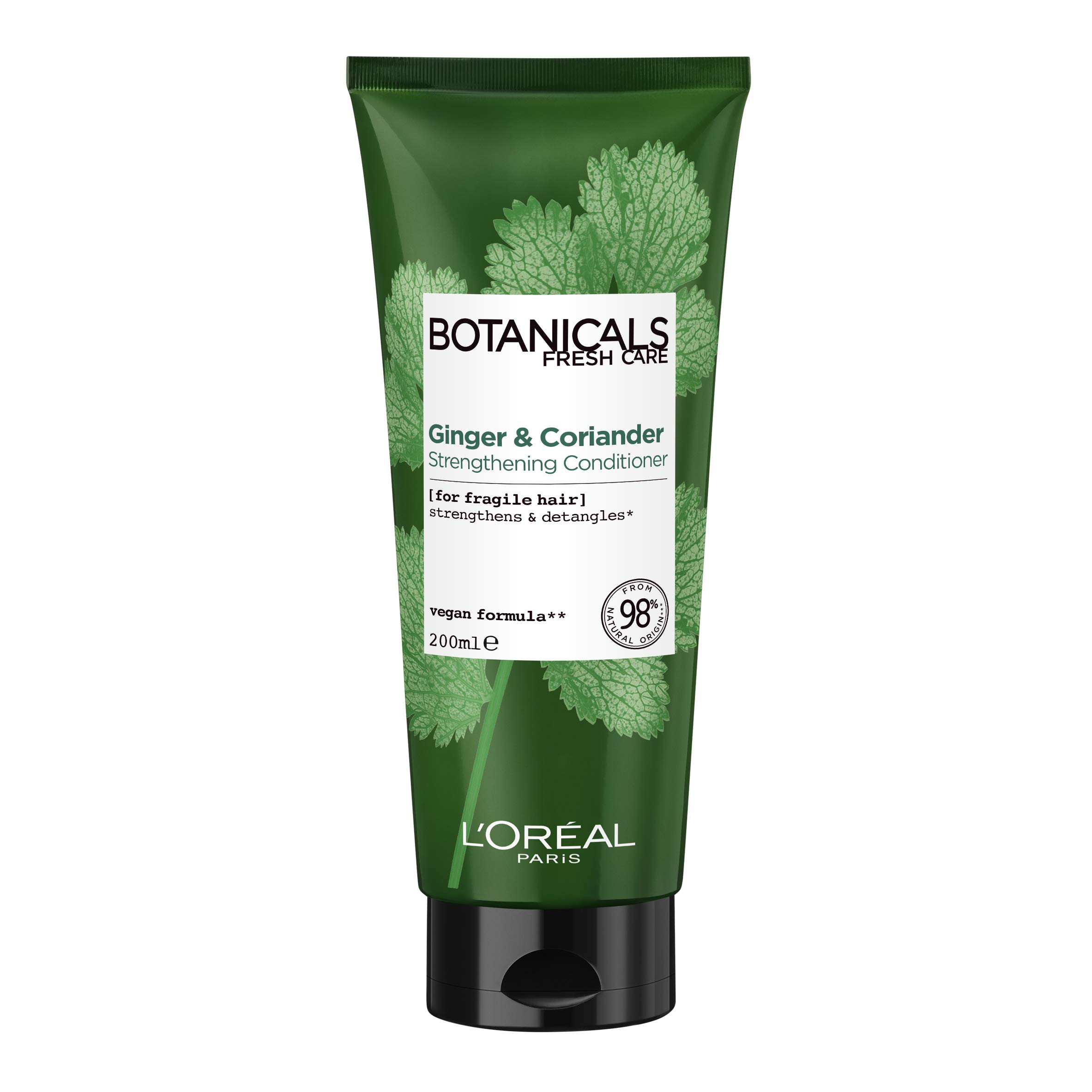 L'Oreal Paris Botanicals Ginger & Coriander Vegan Conditioner for Fragile Hair - 200ml | Sulfate-Free & Cruelty-Free Hair Care for Dry, Damaged Hair | Perfect for Daily Nourishment & Repair