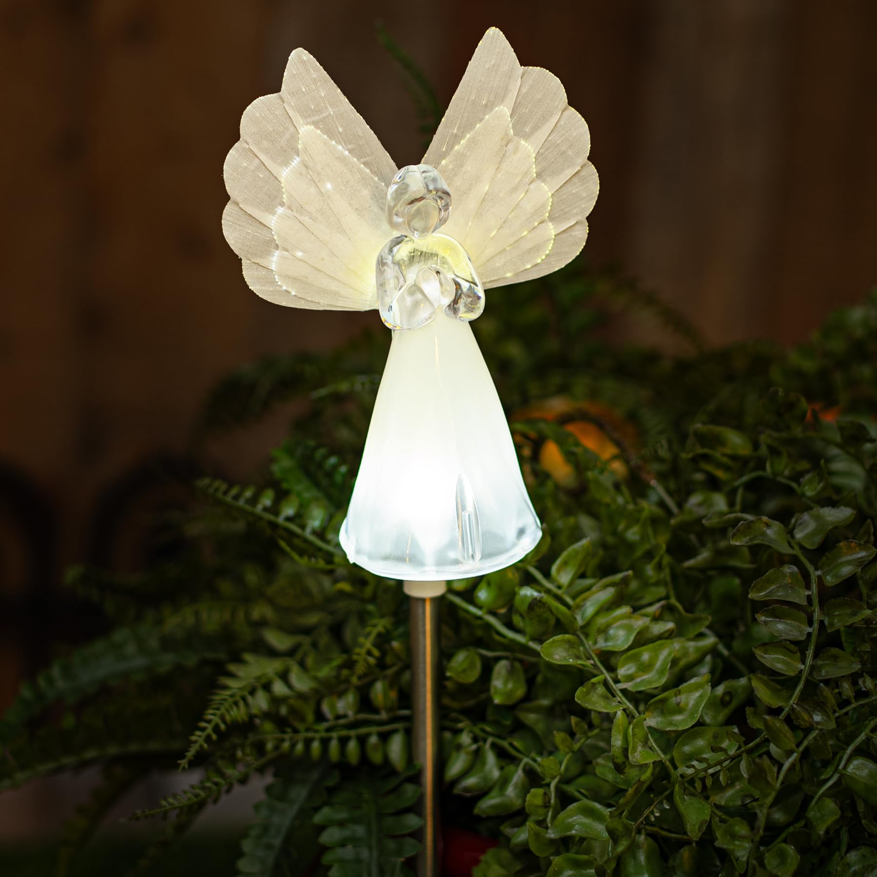 Solar LED Angel Garden Stake Lights - Waterproof RGB Color Changing Outdoor Decor for Memorial Day, Christmas, Cemetery - Perfect for Yard, Lawn, Patio, Pathway, Backyard - Ideal for Nighttime Garden Illumination and Holiday Celebrations
