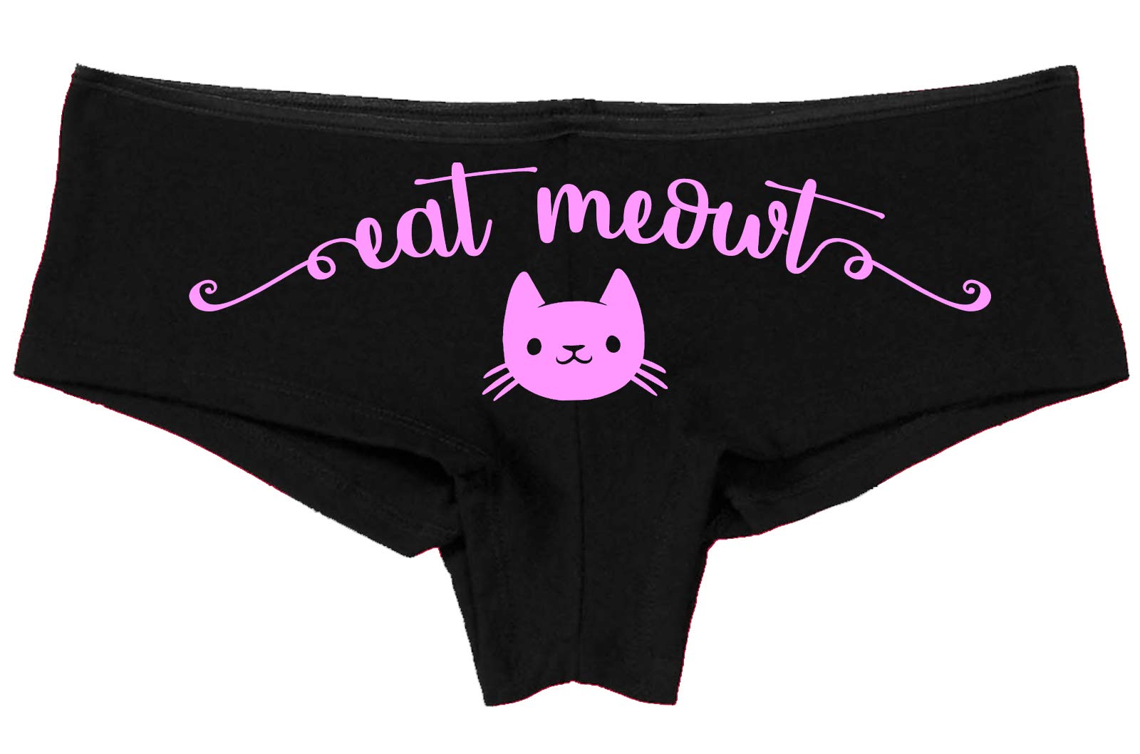Funny Cat Lingerie - Playful 'Eat Meowt' Pussy Cat Panties for Couples & Roleplay | Perfect for Valentine's Day, Bachelorette Parties & Spicy Date Nights