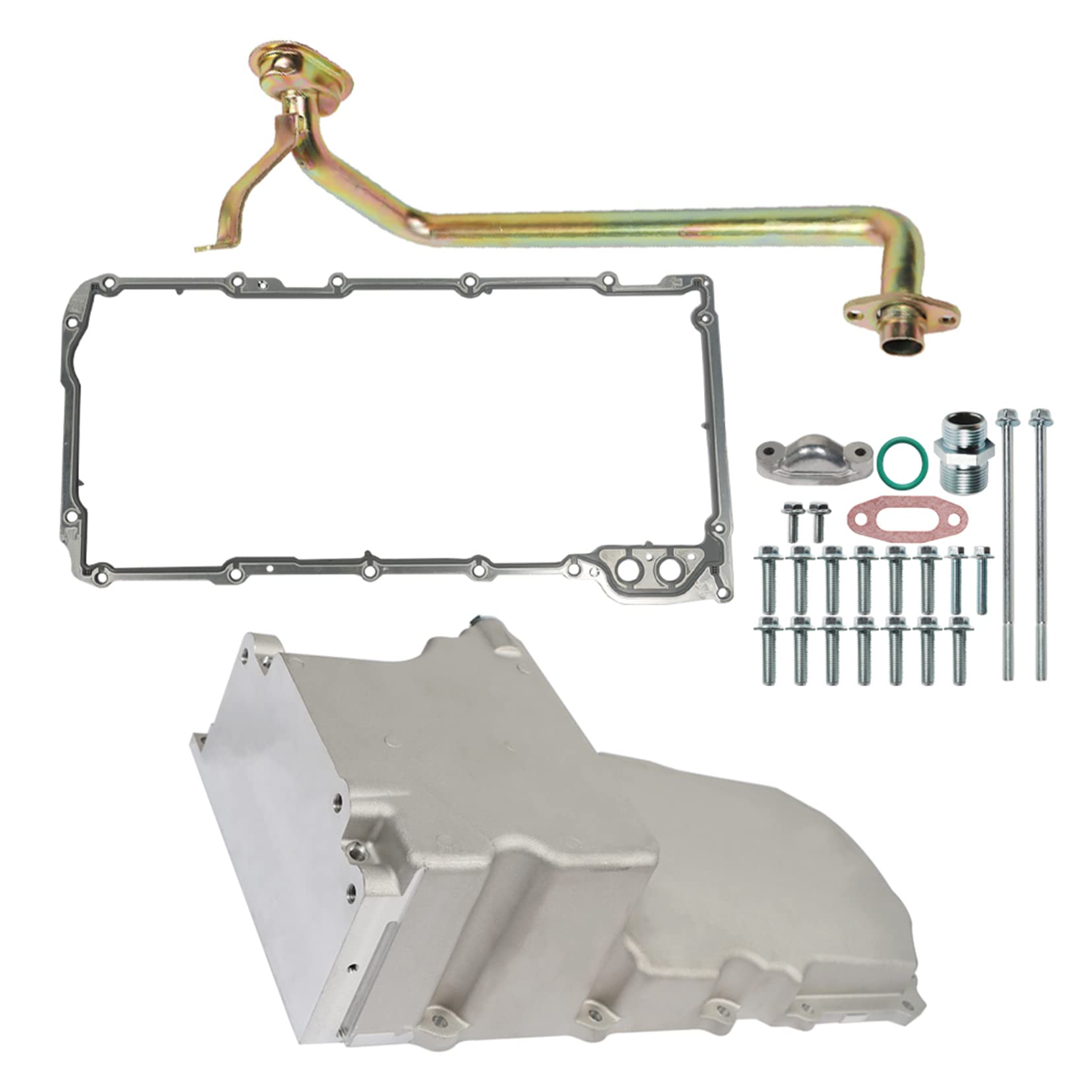 High-Performance Aluminum Oil Pan Kit 302-1 Replacement for 1955-1987 Muscle Cars & Classic Trucks - Fits 4.8L 5.3L 5.7L 6.0L 6.2L LS1 LS2 LS3 LS6 Engines - Perfect for LS Swap & Retrofit Projects - Ideal for Restoration, Racing & Performance Upgrades