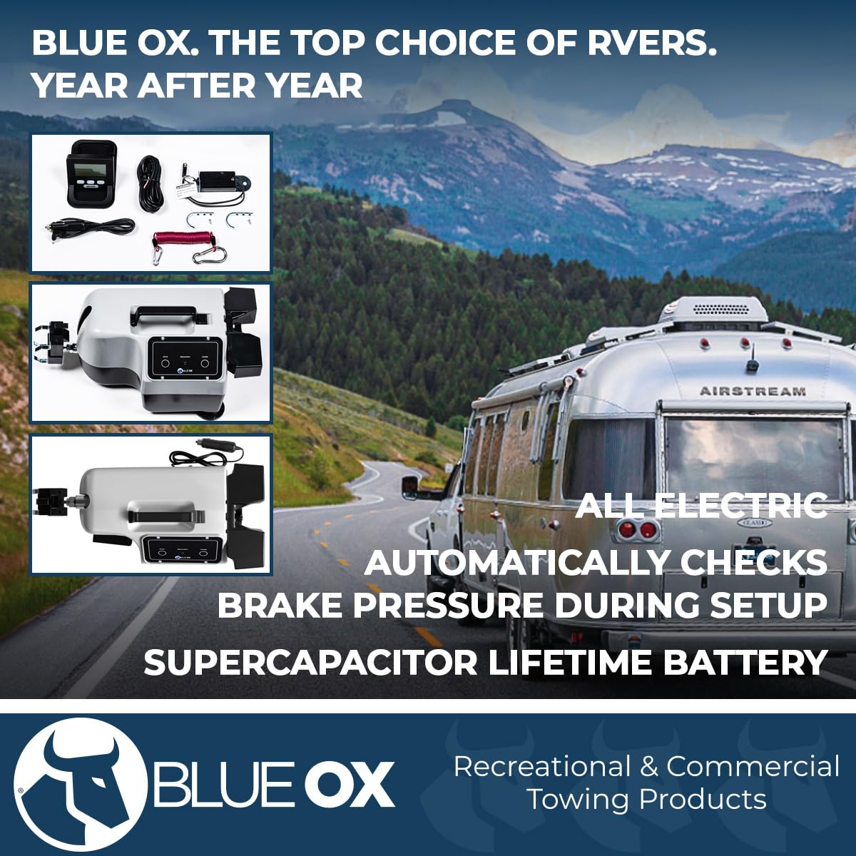 Blue Ox BRK2505 Patriot Breakaway Switch - Heavy Duty Trailer Brake Controller for Safe Towing | Perfect for RVs, Campers & Travel Trailers