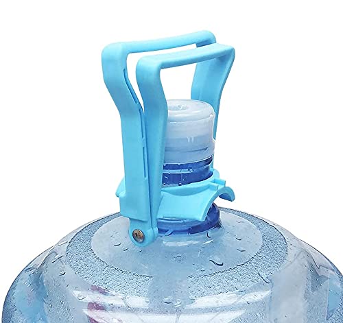 **Ergonomic 5 Gallon Water Bottle Handle - Heavy Duty Bottle Carrier & Lift Assist for Drinking Water Jugs - Fits Standard 5 Gal Bottle Caps - Blue (Ideal for Home, Office, Gym & Outdoor Use)**