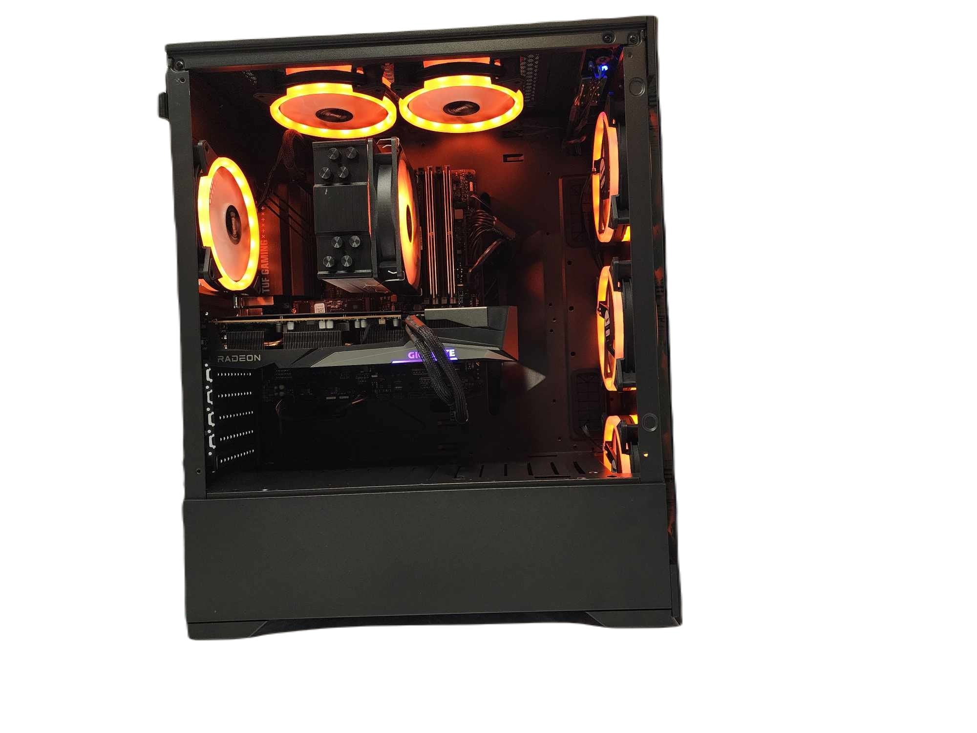 Custom Gaming PC Desktop Computer - AMD Ryzen 7 7800X3D, 1TB SSD, RX 6600 XT 16GB, Black Vog A620M - High Performance Gaming & Streaming Setup for Esports & VR