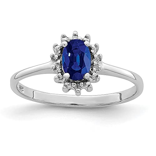 925 Sterling Silver Sapphire & Diamond Ring for Women | Elegant Gemstone Fine Jewelry | Perfect Gift for Her | Ideal for Weddings, Anniversaries & Special Occasions