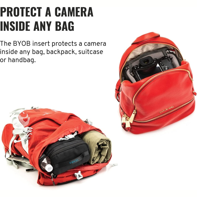 Tenba BYOB Series Camera Bag - Durable DSLR & Mirrorless Camera Case for Travel, Hiking & Outdoor Photography (Black)