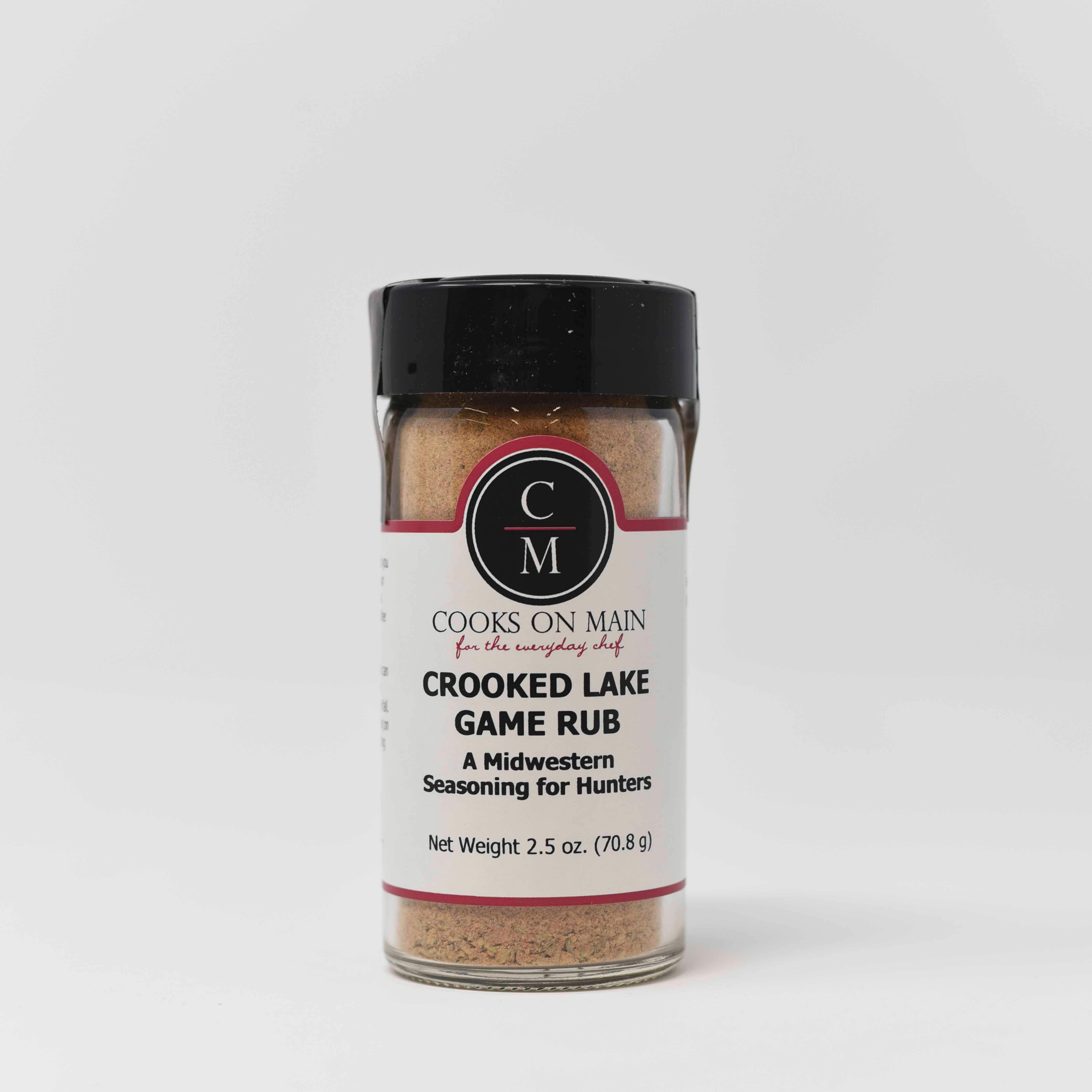 Crooked Lake Premium Game Rub - Wild Game Seasoning for Venison, Duck & Turkey - Perfect for Grilling, Smoking & BBQ - Enhance Flavor for Outdoor Cooking & Camping Meals