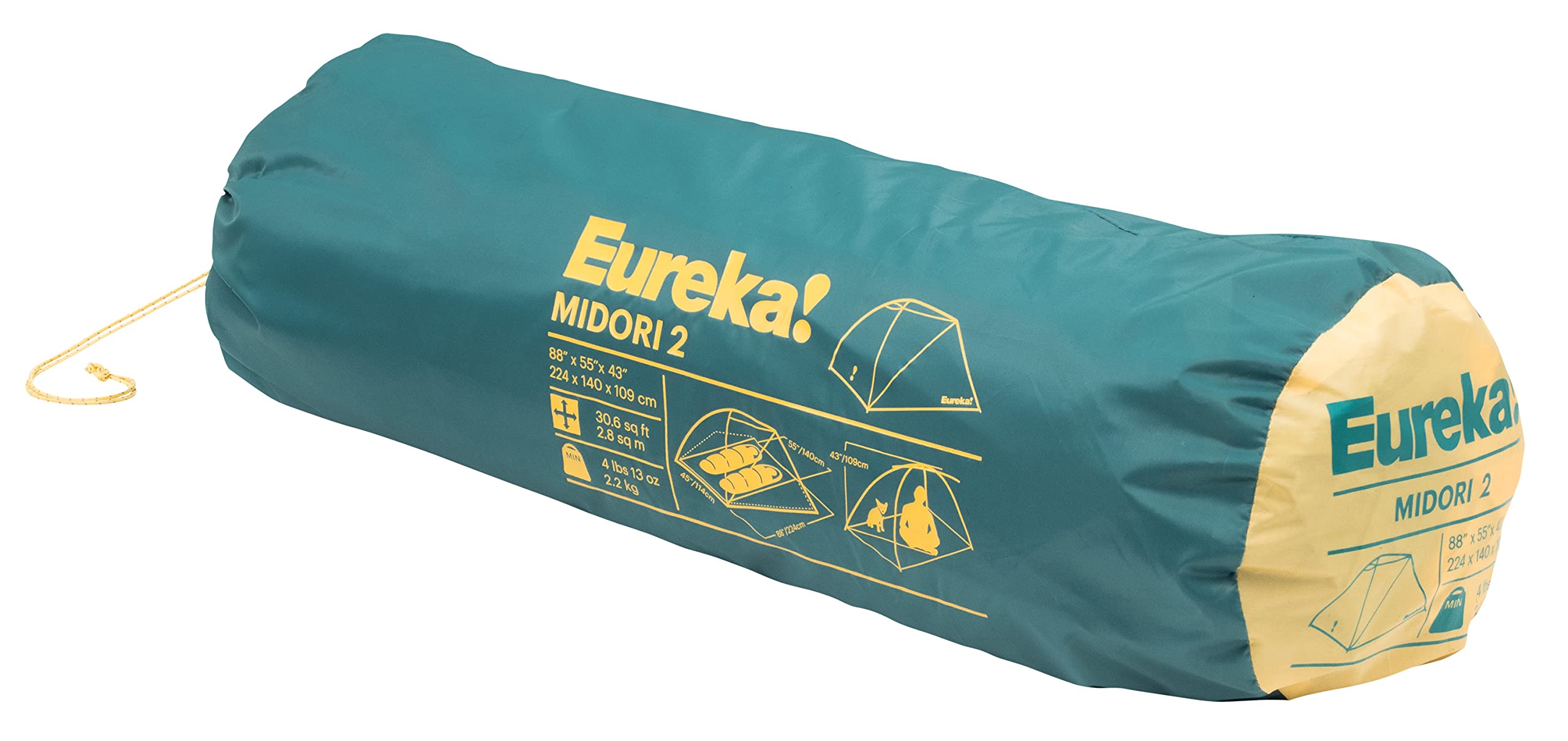 Eureka! Midori Camping Tent - Lightweight, Waterproof & Spacious for Backpacking, Hiking & Outdoor Adventures
