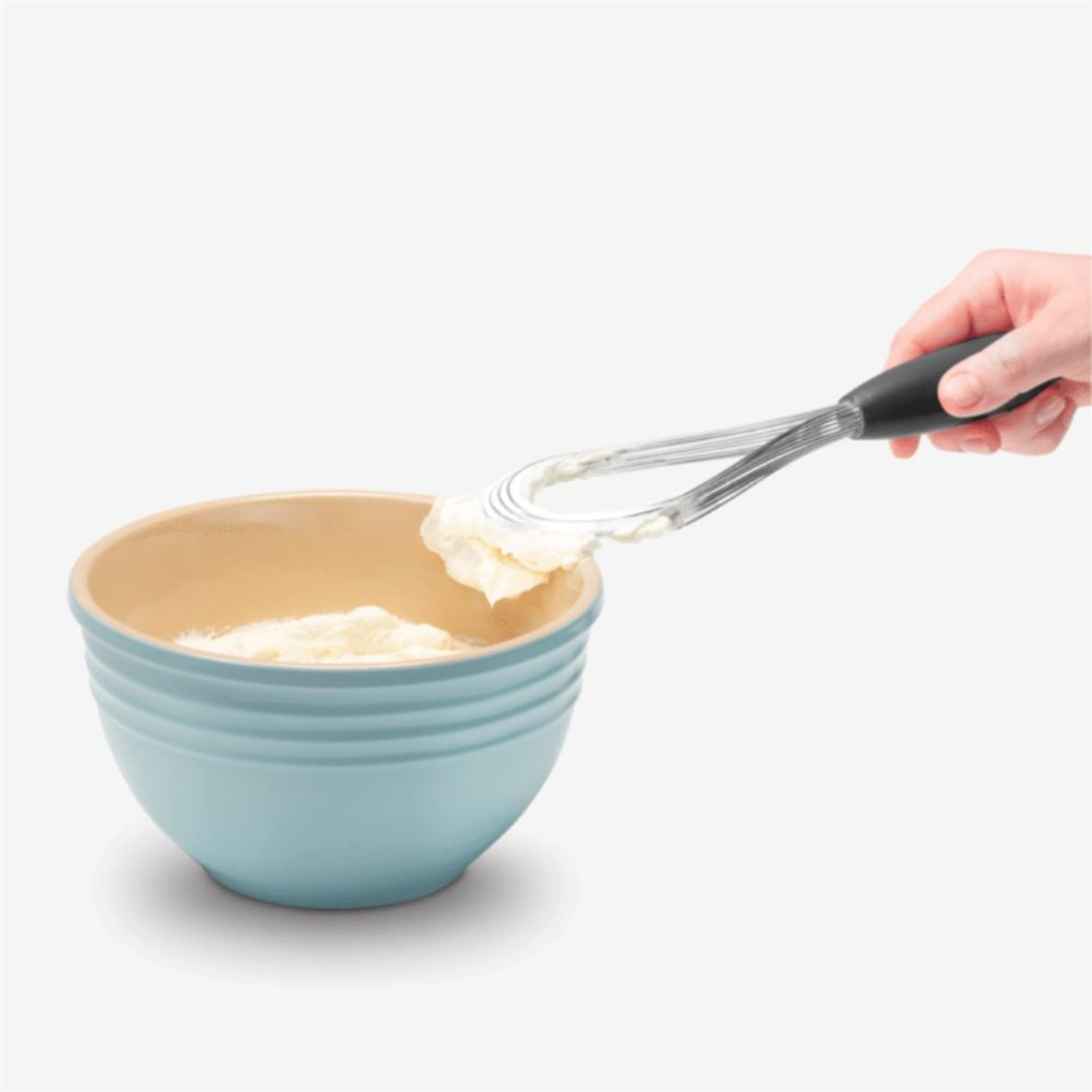 DreamFarm Mini Flisk Stainless Steel Nylon Whisk - Black (SH DFFK5813 BK) | Perfect for Baking, Mixing Ingredients & Small Kitchen Tasks