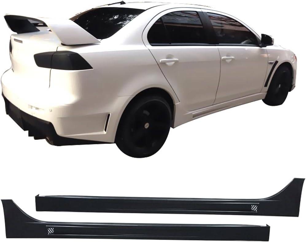 2008-2015 Mitsubishi Lancer Side Skirts (Excluding EVO Models) - FQ FQ440 Unpainted PP Side Skirt Extensions for Enhanced Style & Aerodynamics - Perfect for Car Customization & Performance Upgrades