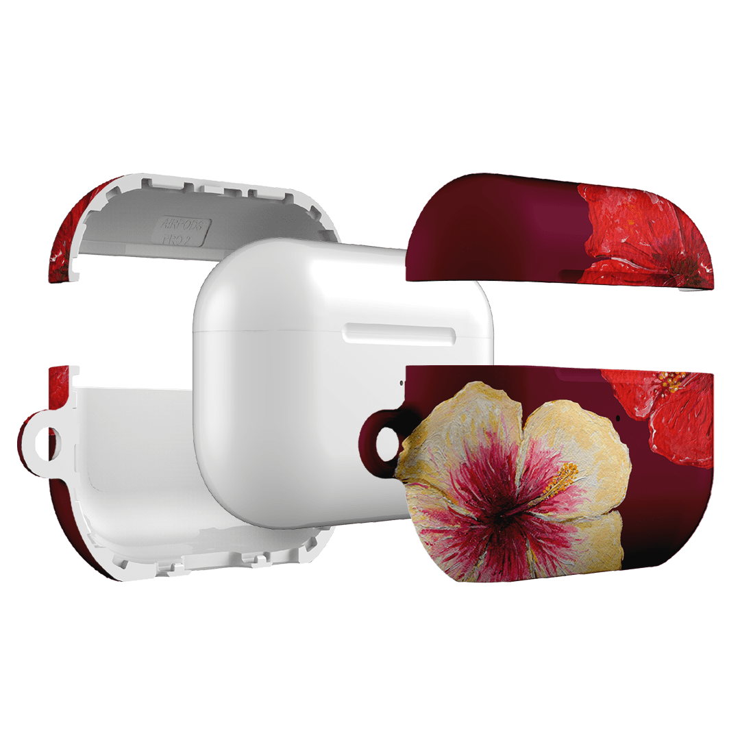 Premium Hibiscus Flower AirPods Pro Case - Floral Design Protective Cover for Apple AirPods Pro (1st & 2nd Gen) - Perfect for Travel, Workouts & Everyday Use