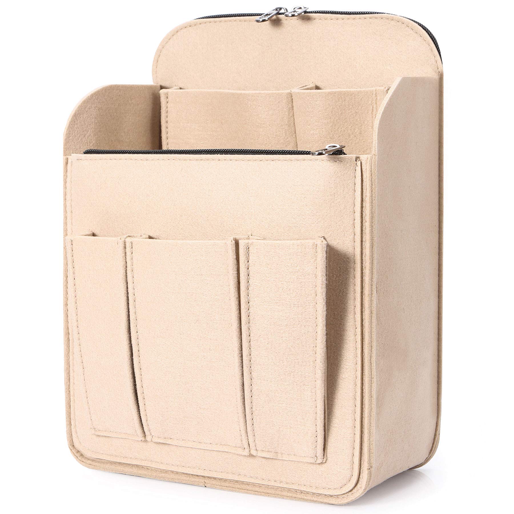 Yoillione Felt Backpack Organizer Insert for Women & Men - Large Travel Rucksack Insert with High Capacity & Zipper Pockets - Lightweight Bag Organizer for Daily Commute, Business Trips & Outdoor Adventures