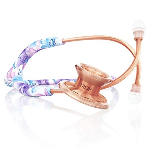 MDF Instruments Monet Rosegold MD One Epoch Lightweight Titanium Stethoscope for Adults - Premium Rose Gold Chestpiece & Headset (MDF777TMORG) - Ideal for Doctors, Nurses & Medical Professionals