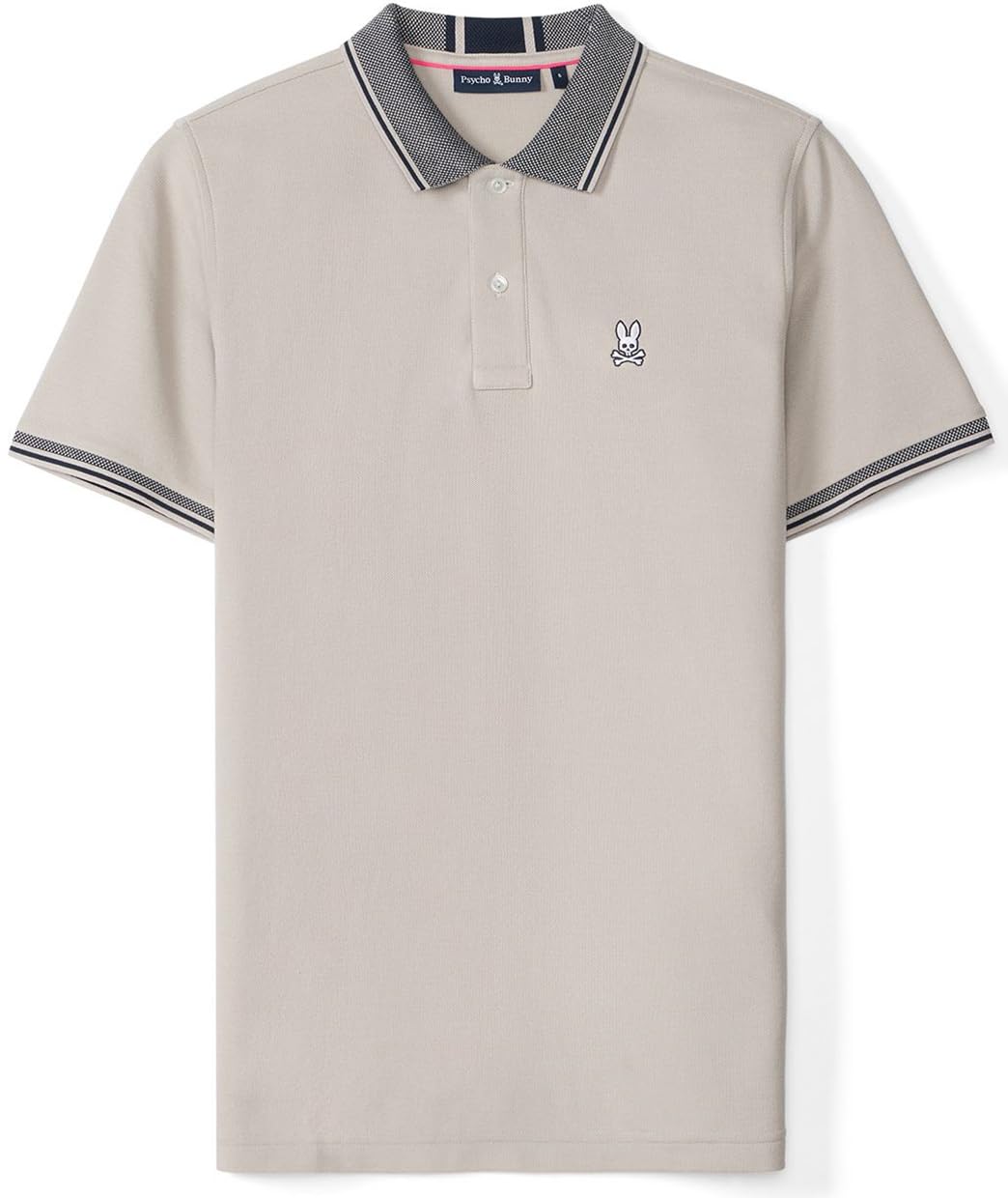 Psycho Bunny Men's Bradford Pique Polo Shirt - Premium Cotton Short Sleeve Casual Button Down for Golf, Business & Everyday Wear