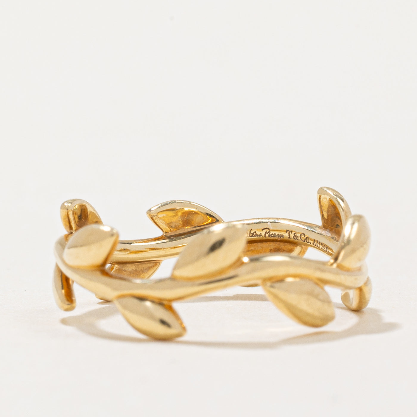 Tiffany & Co Paloma Picasso Olive Leaf Band Ring - Size 4 - Elegant Sterling Silver Jewelry for Women, Perfect for Weddings, Anniversaries & Special Occasions
