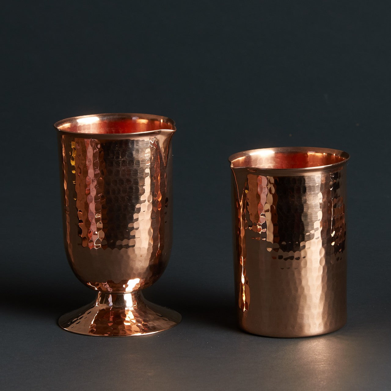 Premium Copper Cocktail Glasses Set of 4 - Elegant Handcrafted Copper Mugs for Moscow Mule, Whiskey & Cocktails - Perfect for Home Bar, Parties & Gifts