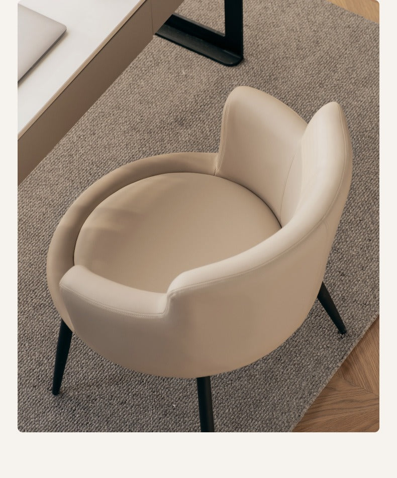 Premium Italian Organic Leather Computer Chair - Soft, Comfortable & Luxurious for Home Office, Gaming & Workspace