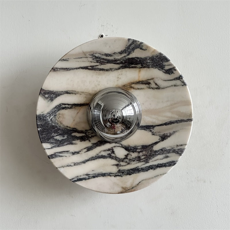 Calacatta Marble Wall Sconce Light - Modern Gold Finish Bathroom Vanity Lighting for Bedroom, Hallway & Living Room Decor