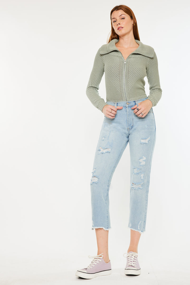 Sierra High Rise Straight Leg Jeans for Women - Comfortable & Stylish Denim Pants for Everyday Wear | Perfect for Casual Outfits, Work & Weekend Looks