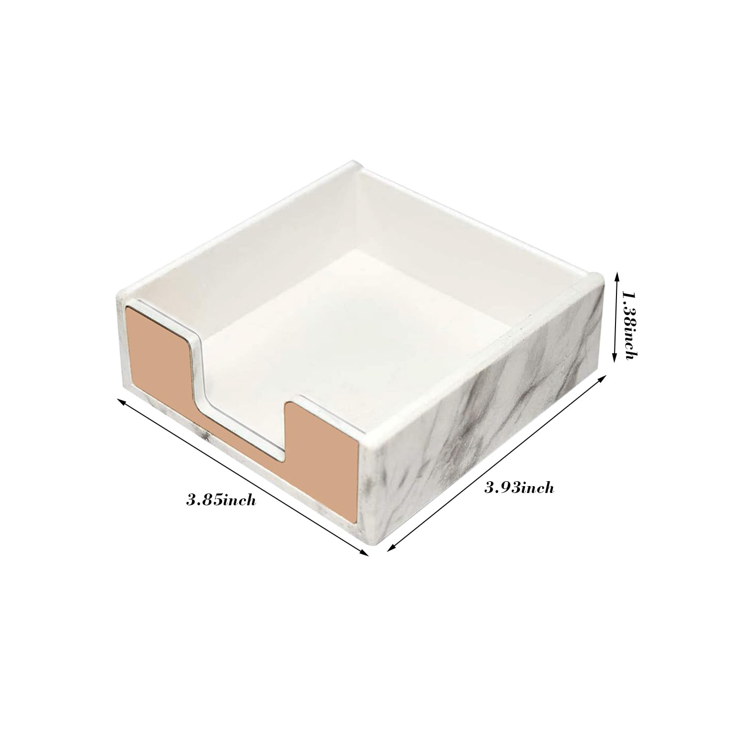 Premium Marble Sticky Notes Holder for Desk - Elegant Gold Office Organizer for Notes & Memos | Perfect for Office, School, and Home Workspace Organization