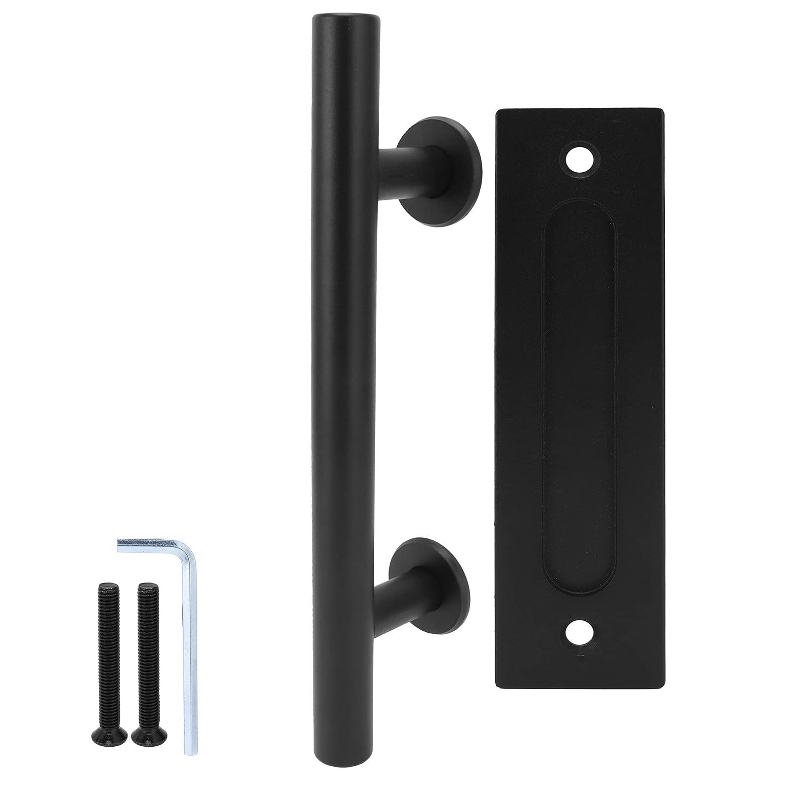 Hyuduo Double-Sided Sliding Barn Door Handle - Round Pull for Gates, Garages, Sheds & Furniture - Rustic Cabinet & Home Door Handle - Perfect for Farmhouse, Industrial & Modern Interior Design