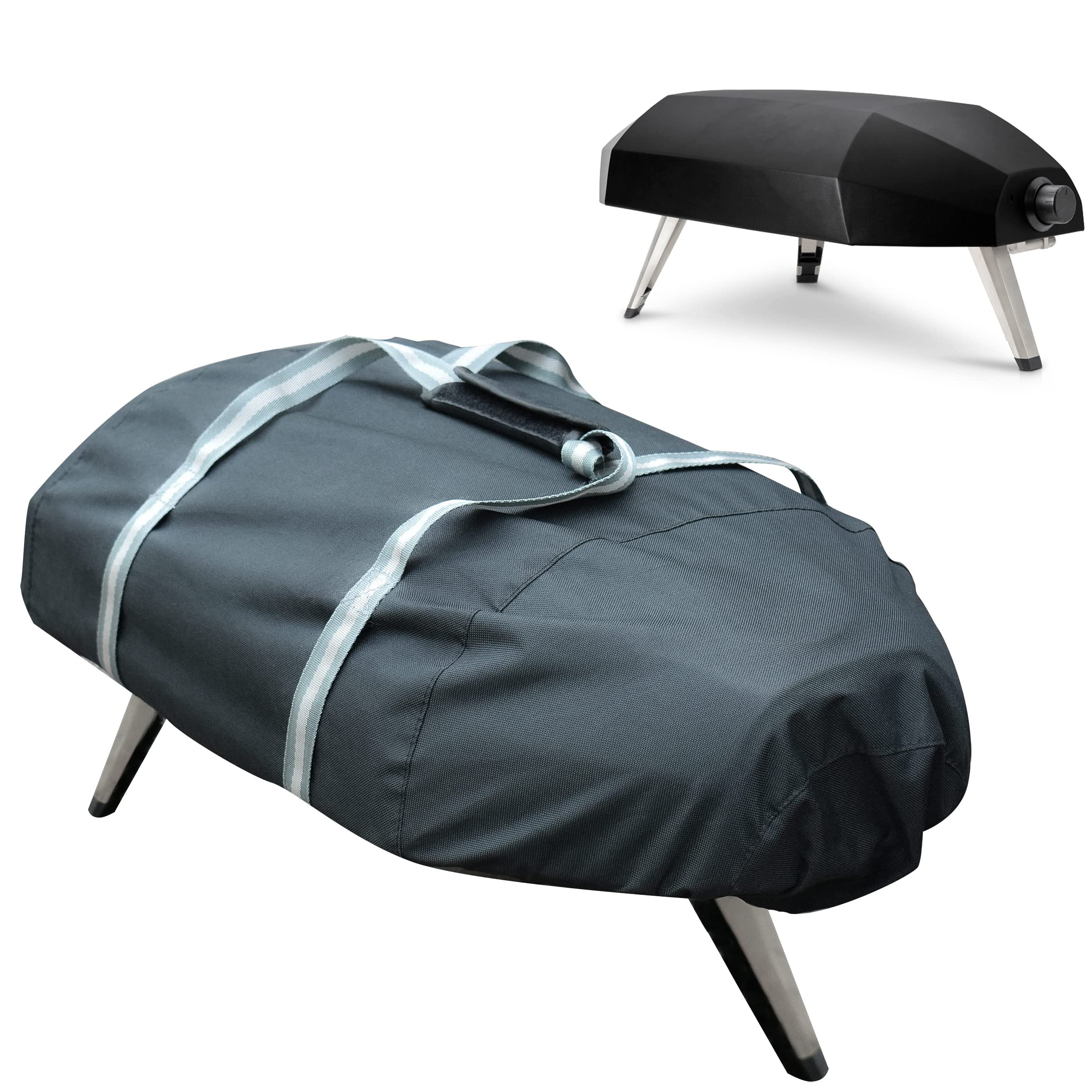 TOHONFOO Heavy Duty Waterproof 600D Oxford Fabric Pizza Oven Carry Cover for Ooni Koda 12 Gas Pizza Oven - Portable Outdoor Accessory, Perfect for Camping, Picnics & Backyard BBQs (Black)