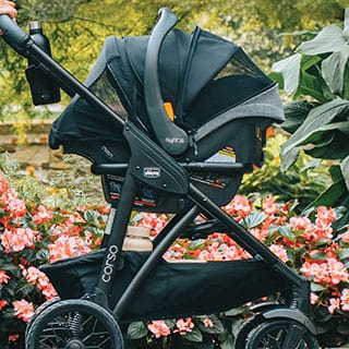 Chicco Corso Primo ClearTex Travel System - Lightweight Stroller with Infant Car Seat | Perfect for Newborns to Toddlers | Ideal for Travel, Shopping & Daily Walks