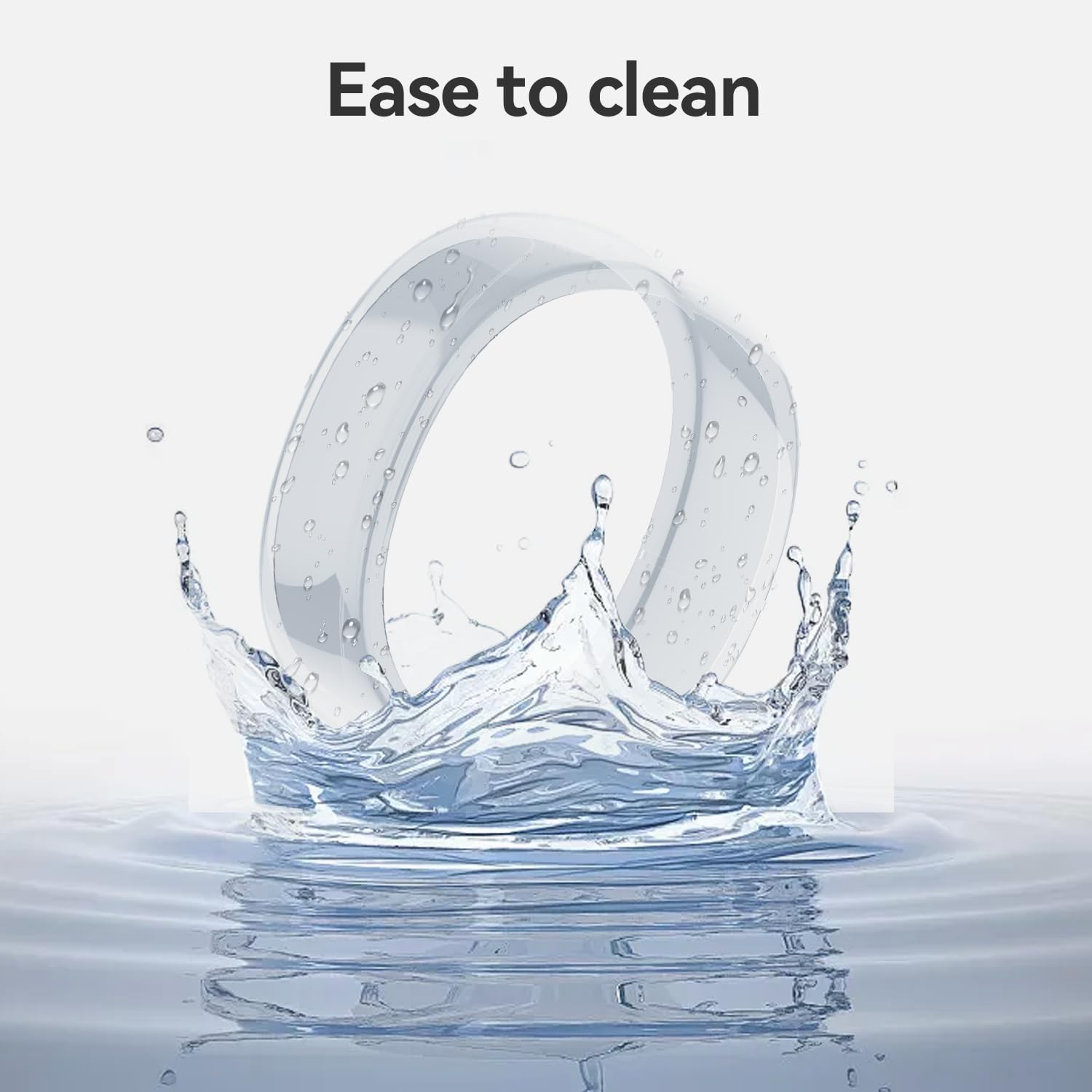 Ultra-Thin Transparent Silicone Ring Protector for Smart Rings - Compatible with Most Smart Rings, Size L Fits 12/13/14 - Perfect for Fitness Tracking, Outdoor Camping & Daily Wear