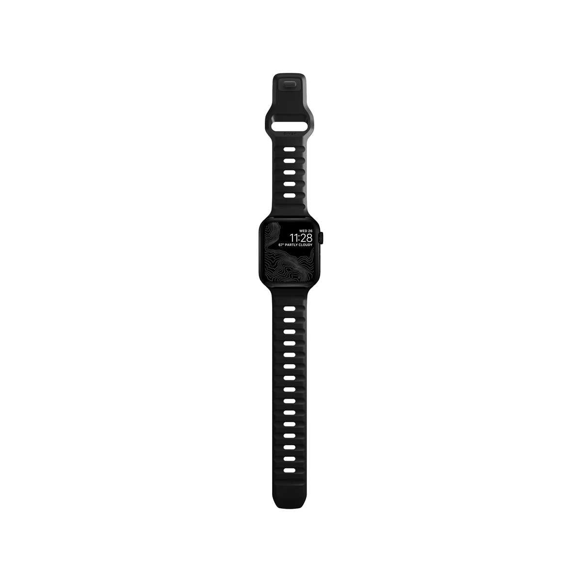Nomad Sport Band for Apple Watch 45mm & 49mm - Durable & Comfortable Black Silicone Strap - Perfect for Running, Workouts & Everyday Wear