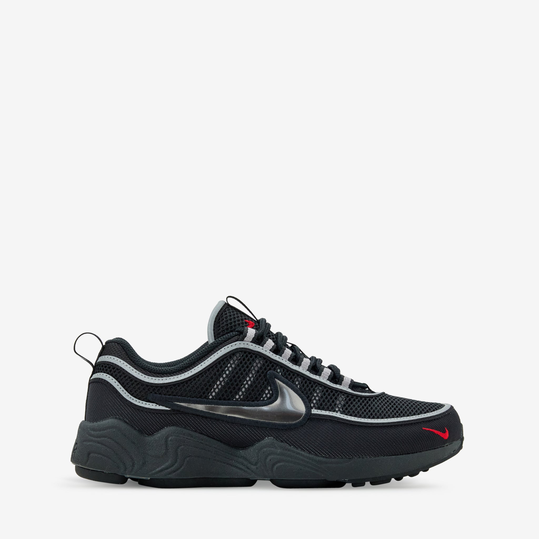 Nike Air Zoom Spiridon Running Shoes for Men - Black, Metallic Silver & Sport Red Colorways | Lightweight Cushioned Sneakers for Jogging, Gym & Casual Wear