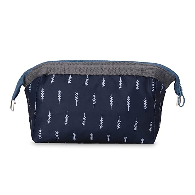 AXEVU Waterproof Travel Makeup Bag - Large Cosmetic Organizer with Zipper, Multi-Functional Toiletry Pouch for Women & Girls (Blue) - Perfect for Vacation, Gym, Business Trips & Daily Essentials Storage
