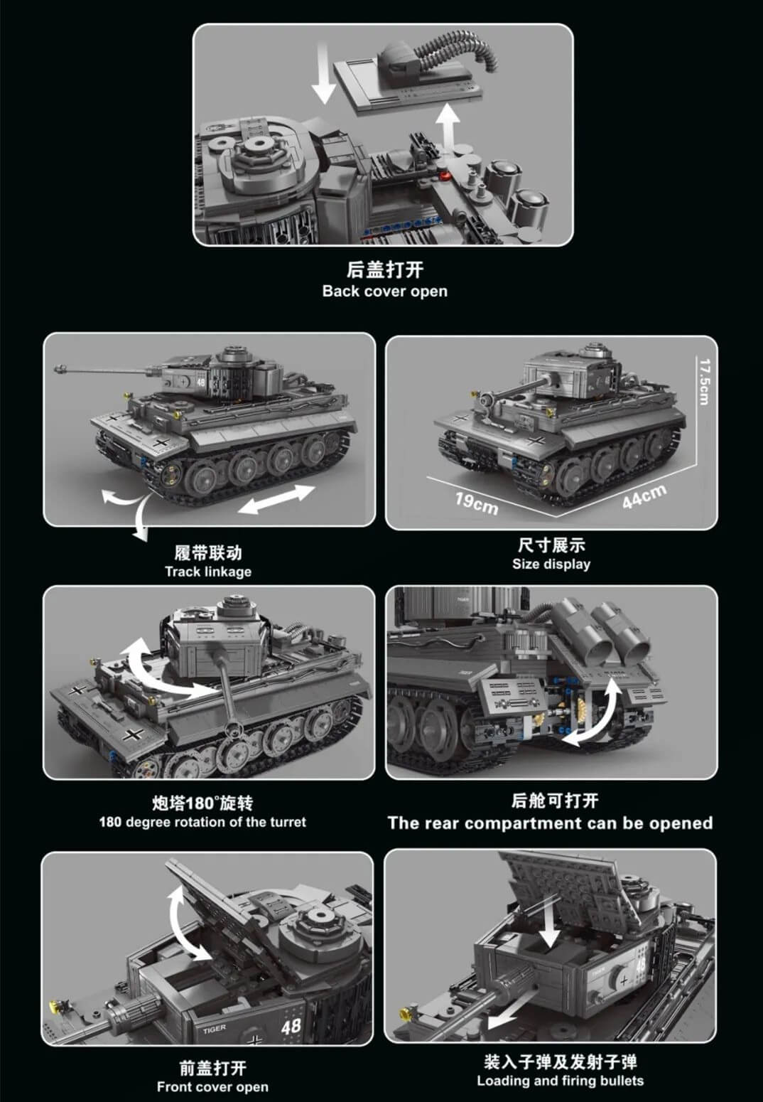 TGL T4016 Tiger Tank RC - 1:16 Scale Remote Control Military Tank with Full Function Movement - Perfect for Collectors, Hobbyists & Battle Simulation Games