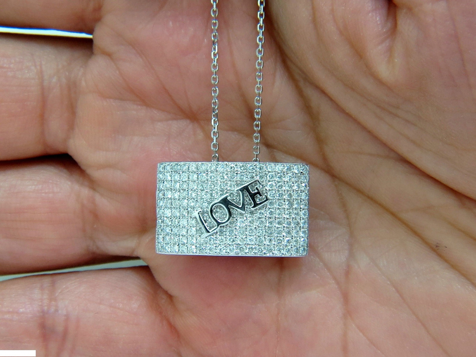 1.52CT Modern Love Diamond Pendant Necklace with 14K Gold Chain & Bead Set - Perfect for Anniversaries, Engagements, and Special Occasions